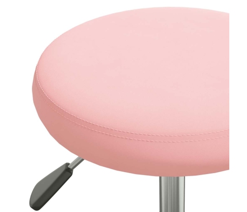 Silla de oficina giratoria de terciopelo rosa