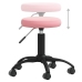 Silla de oficina giratoria de terciopelo rosa