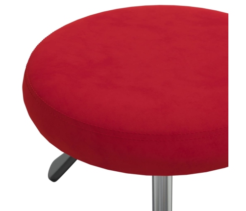 Silla de oficina giratoria de terciopelo rojo tinto