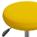 Silla de oficina giratoria de terciopelo amarillo mostaza