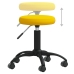 Silla de oficina giratoria de terciopelo amarillo mostaza