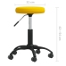 Silla de oficina giratoria de terciopelo amarillo mostaza