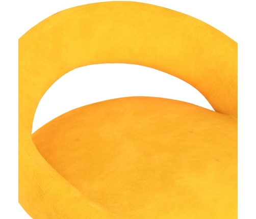 Taburetes de cocina 2 unidades terciopelo amarillo mostaza