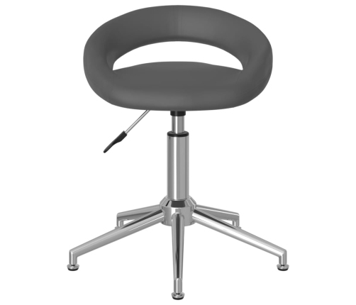 Sillas comedor giratorias 2 unidades cuero sintético gris