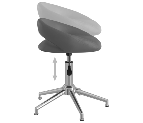Sillas comedor giratorias 2 unidades cuero sintético gris
