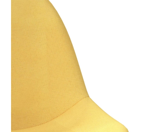 Taburetes de cocina 2 unidades tela amarillo mostaza