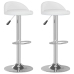 Taburetes de cocina 2 unidades cuero sintético blanco