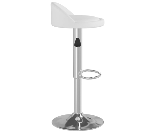 Taburetes de cocina 2 unidades cuero sintético blanco