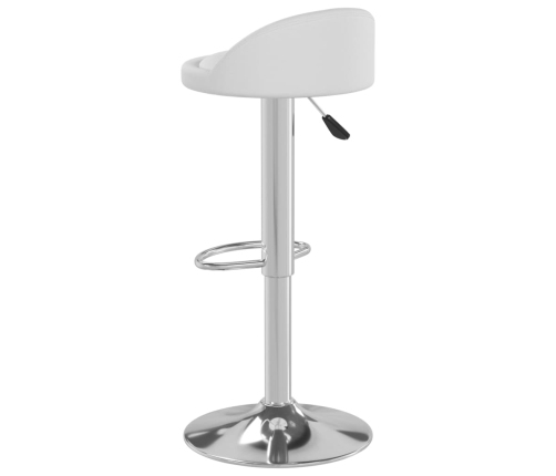 Taburetes de cocina 2 unidades cuero sintético blanco