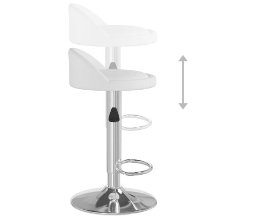 Taburetes de cocina 2 unidades cuero sintético blanco