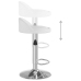 Taburetes de cocina 2 unidades cuero sintético blanco