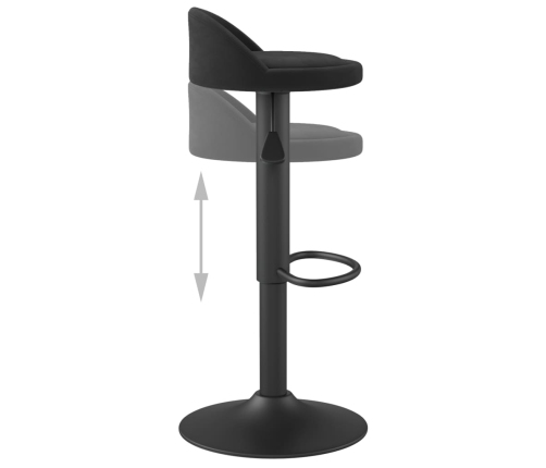 Taburete de cocina de terciopelo negro