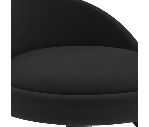 Taburete de cocina de terciopelo negro
