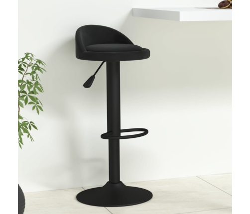 Taburete de cocina de terciopelo negro