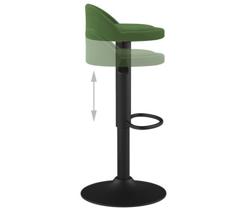 Taburete de cocina de terciopelo verde oscuro