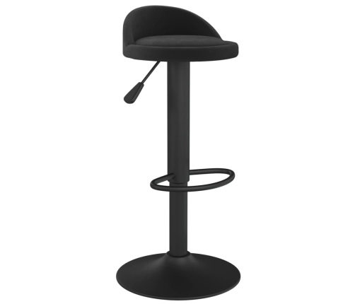 Taburetes de cocina 2 unidades terciopelo negro