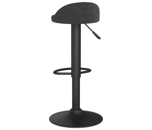 Taburetes de cocina 2 unidades terciopelo negro