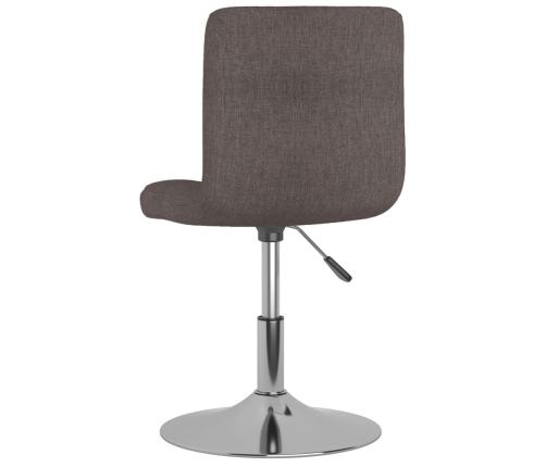 Sillas de comedor giratorias 2 unidades tela gris taupe