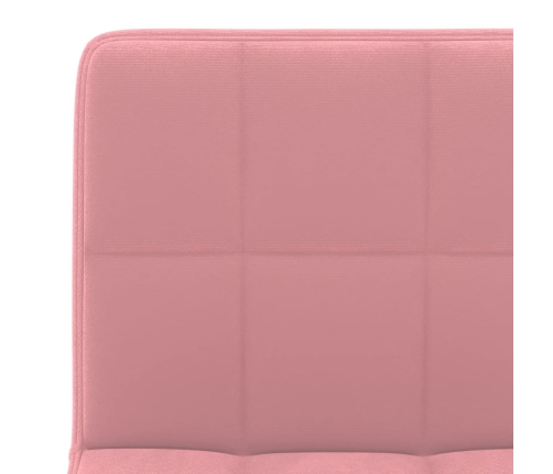 Taburete de cocina de terciopelo rosa