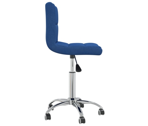 Silla de oficina giratoria de tela azul