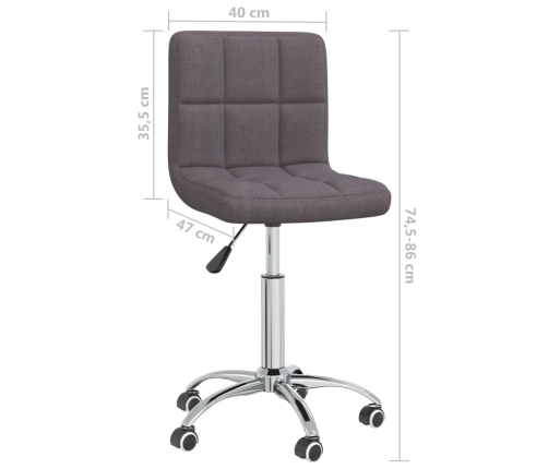 Silla de oficina giratoria tela gris taupe