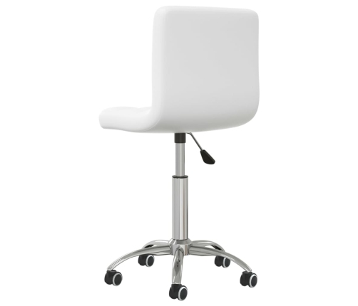 Silla de oficina giratoria de cuero sintético blanco