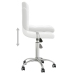 Silla de oficina giratoria de cuero sintético blanco