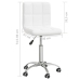 Silla de oficina giratoria de cuero sintético blanco