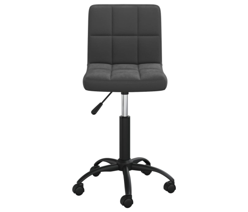 Silla de oficina giratoria de terciopelo negro