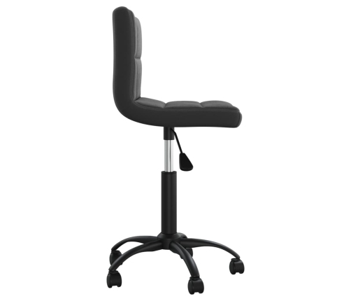 Silla de oficina giratoria de terciopelo negro