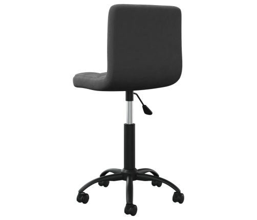 Silla de oficina giratoria de terciopelo negro