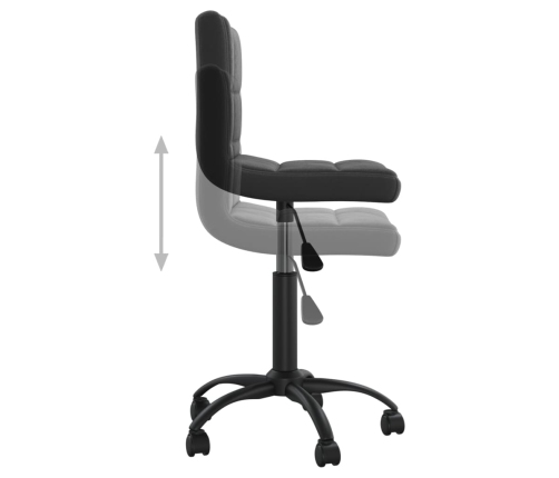 Silla de oficina giratoria de terciopelo negro