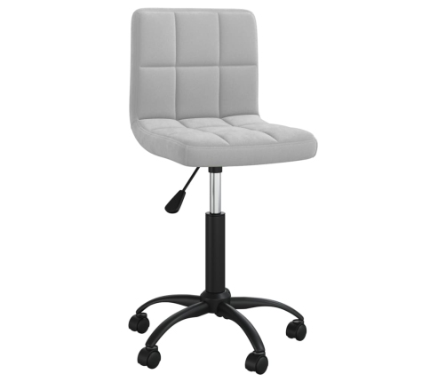 Silla de oficina giratoria de terciopelo gris claro