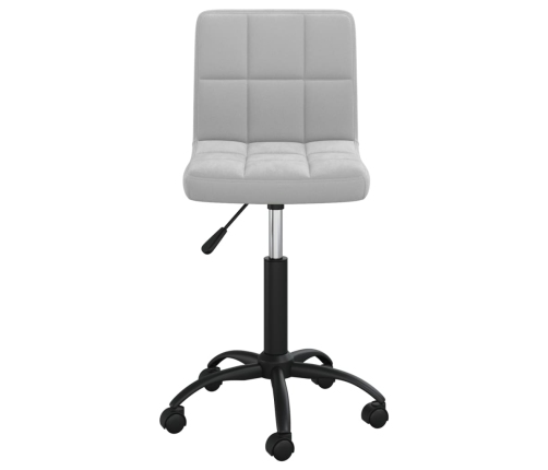 Silla de oficina giratoria de terciopelo gris claro