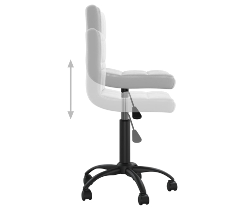 Silla de oficina giratoria de terciopelo gris claro