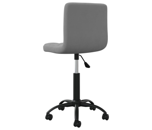 Silla de oficina giratoria de terciopelo gris oscuro