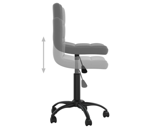 Silla de oficina giratoria de terciopelo gris oscuro