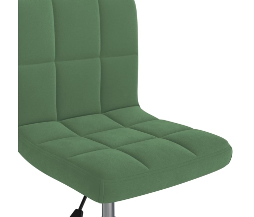 Silla de oficina giratoria de terciopelo verde oscuro