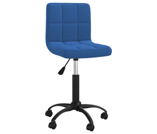 Silla de oficina giratoria de terciopelo azul