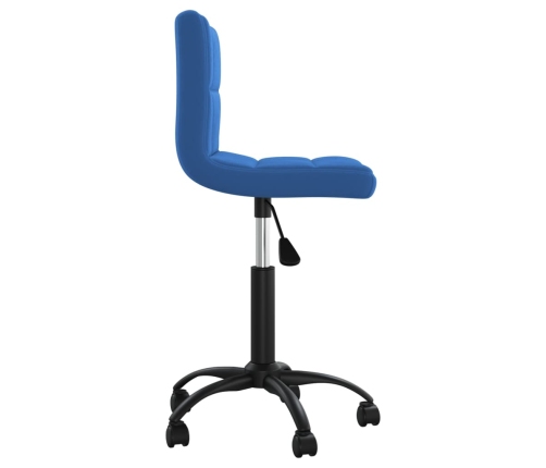 Silla de oficina giratoria de terciopelo azul