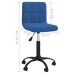 Silla de oficina giratoria de terciopelo azul