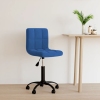 Silla de oficina giratoria de terciopelo azul