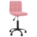 Silla de oficina giratoria de terciopelo rosa