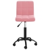 Silla de oficina giratoria de terciopelo rosa