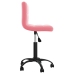 Silla de oficina giratoria de terciopelo rosa