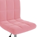 Silla de oficina giratoria de terciopelo rosa