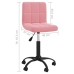 Silla de oficina giratoria de terciopelo rosa