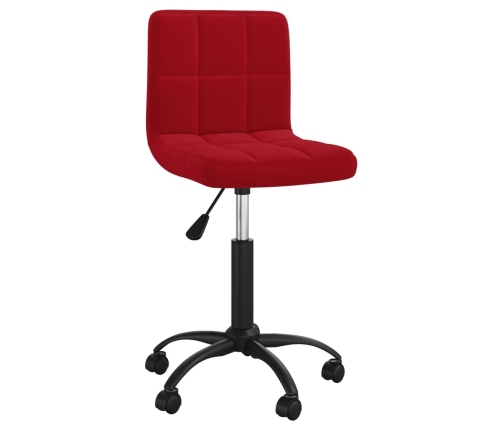 Silla de oficina giratoria de terciopelo rojo tinto