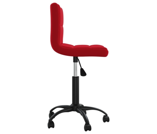 Silla de oficina giratoria de terciopelo rojo tinto