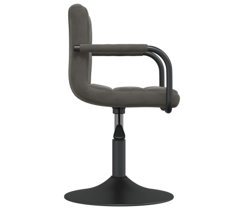 Sillas de comedor giratorias 2 unidades terciopelo gris oscuro